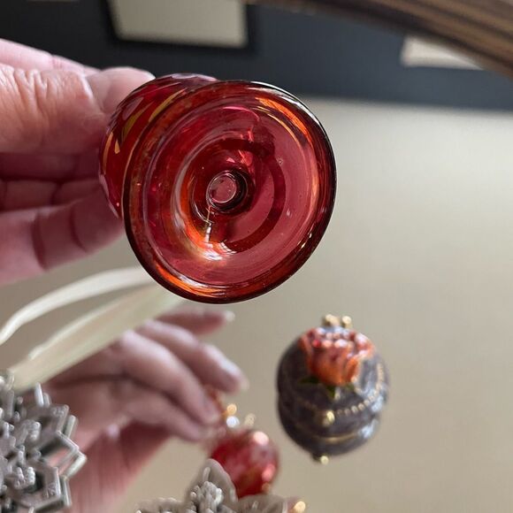 Vintage Enamel Trinket Round Box Vintage Perfume Decanter - Picture 16 of 16